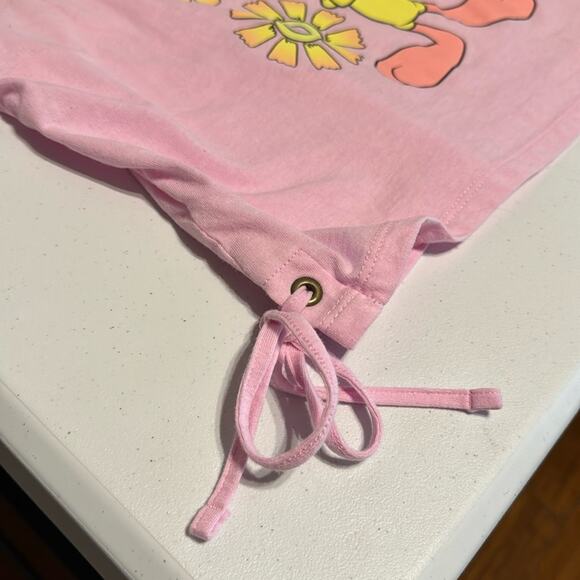 Looney Tunes Tweety Women's Side Tie Knit Tank Top Wild Flower Sz. Large Pink - Picture 5 of 10